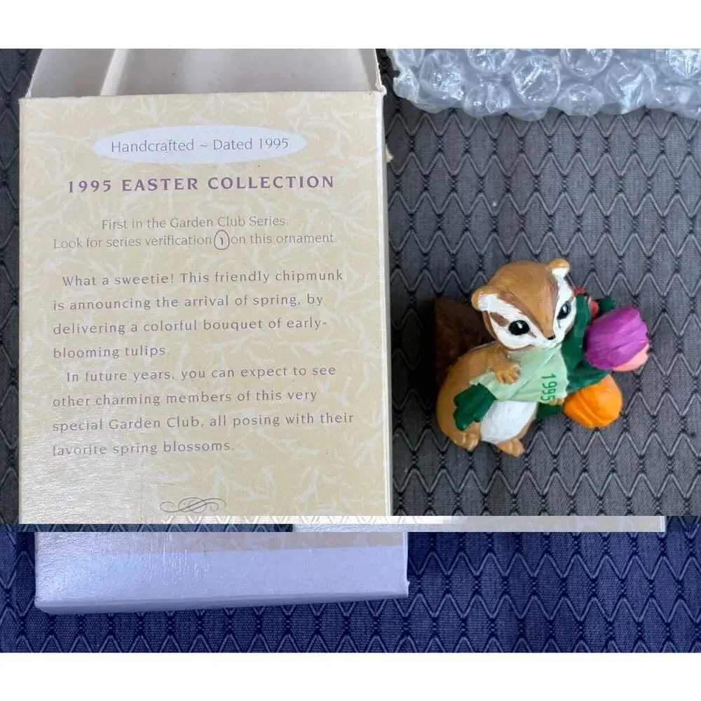 Vintage 1995 Hallmark Keepsake Garden Club Easter Holiday Ornament NEW